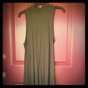 Olive green sheath dress